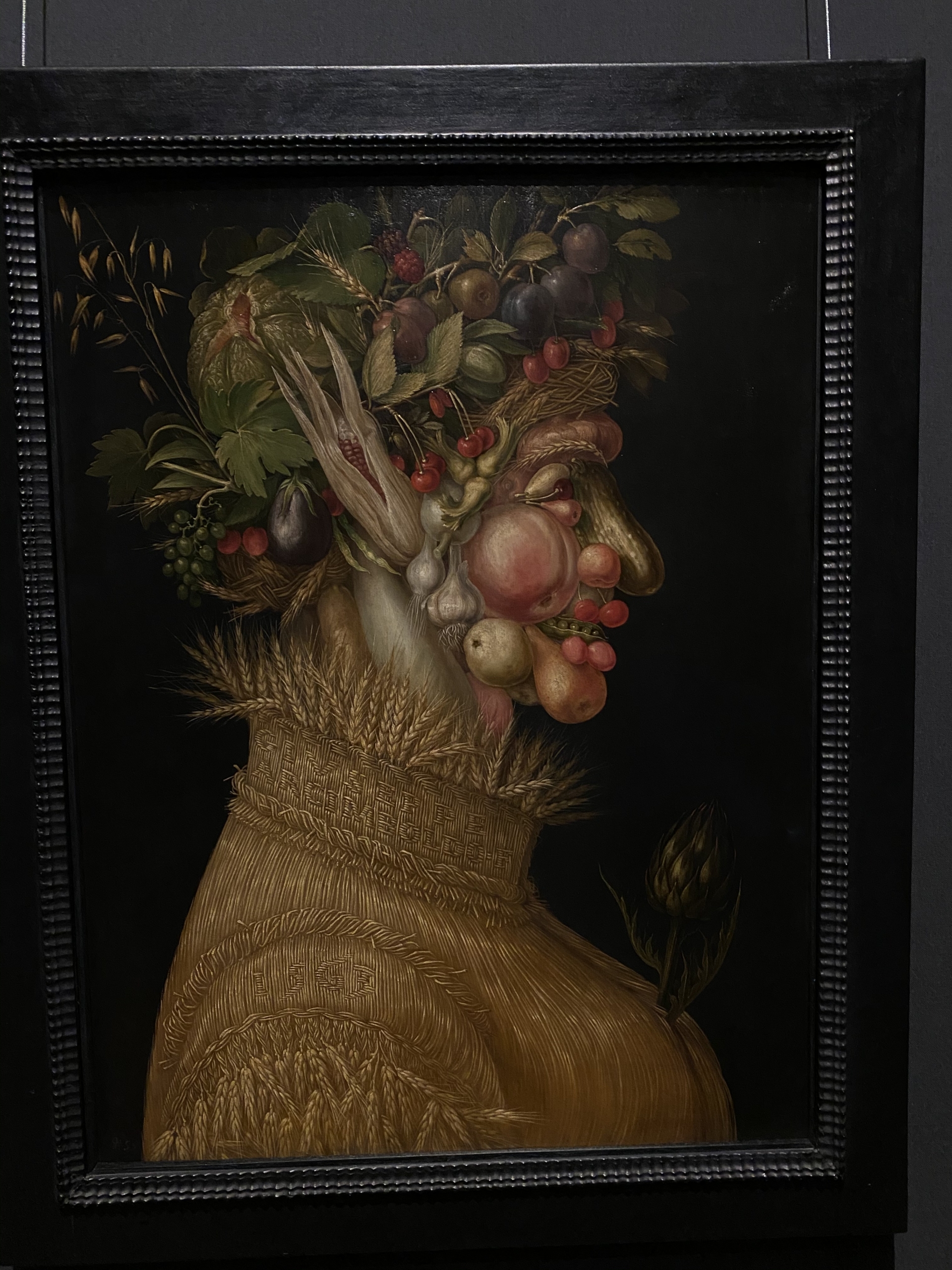 Viedeň Viedeň: čo vidieť za deň - známy obraz od Giuseppe Arcimboldo a jeho dielo Leto (1563), zobrazuje osobu vytvorenú z ovocia a zeleniny