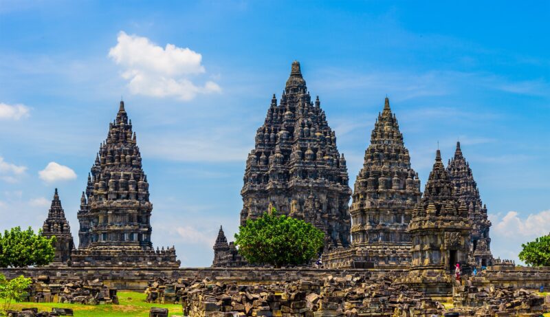 Prambanan pri Jogjakarte chrám Prambanana pri Jogjakarte v Indonézii